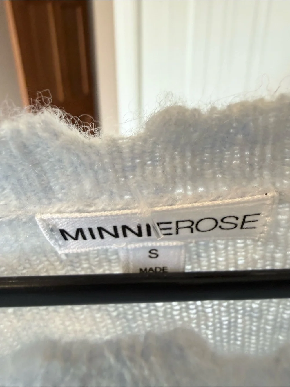 Minnie Rose 100% Cashmere Sweater Light Baby Blue S